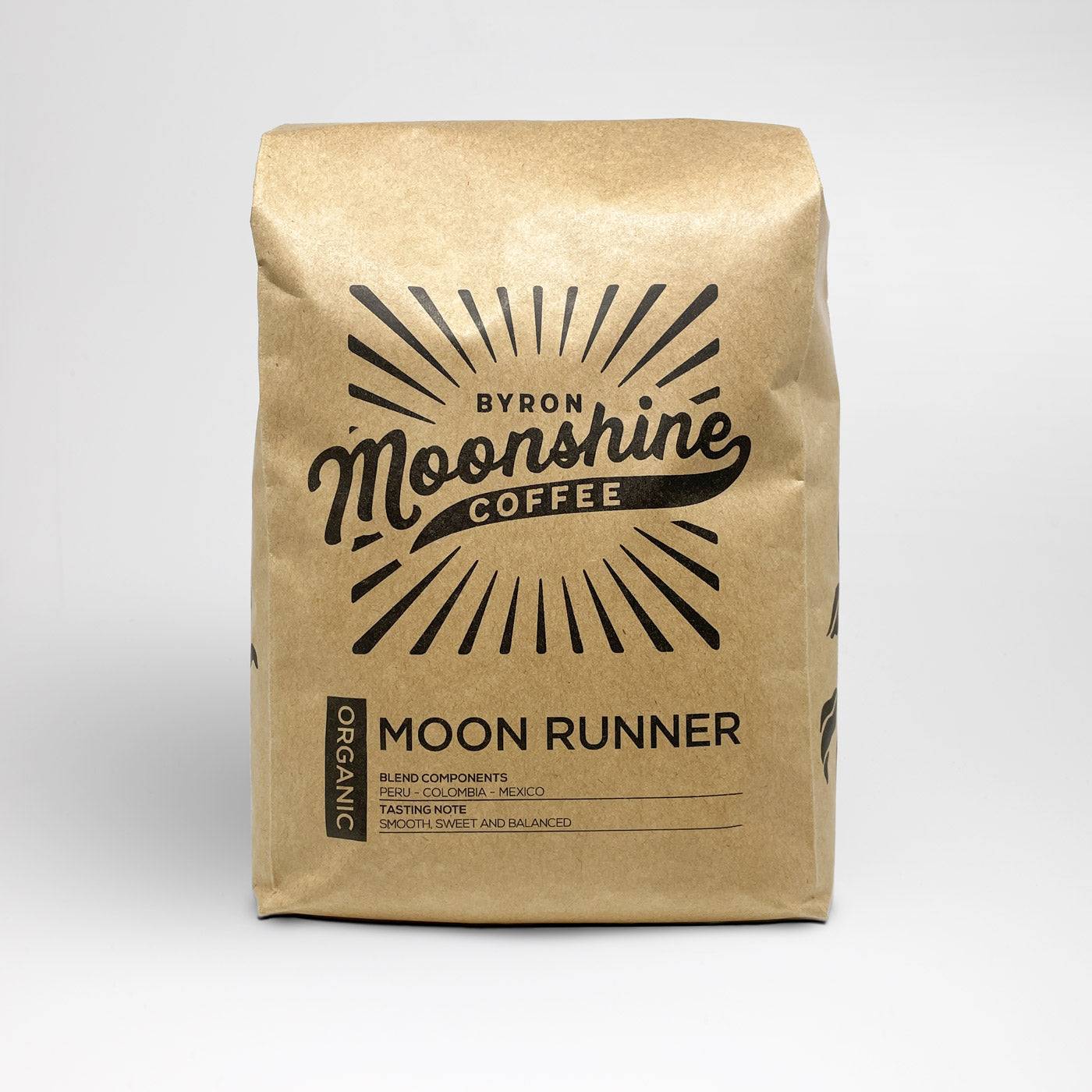 Moon Runner Organic Blend Coffee Byron Moonshine Coffee 1kg Whole Bean